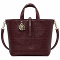 Dior Toujours Mini Tote in Burgundy Quilted Leather with Gold CD Charm