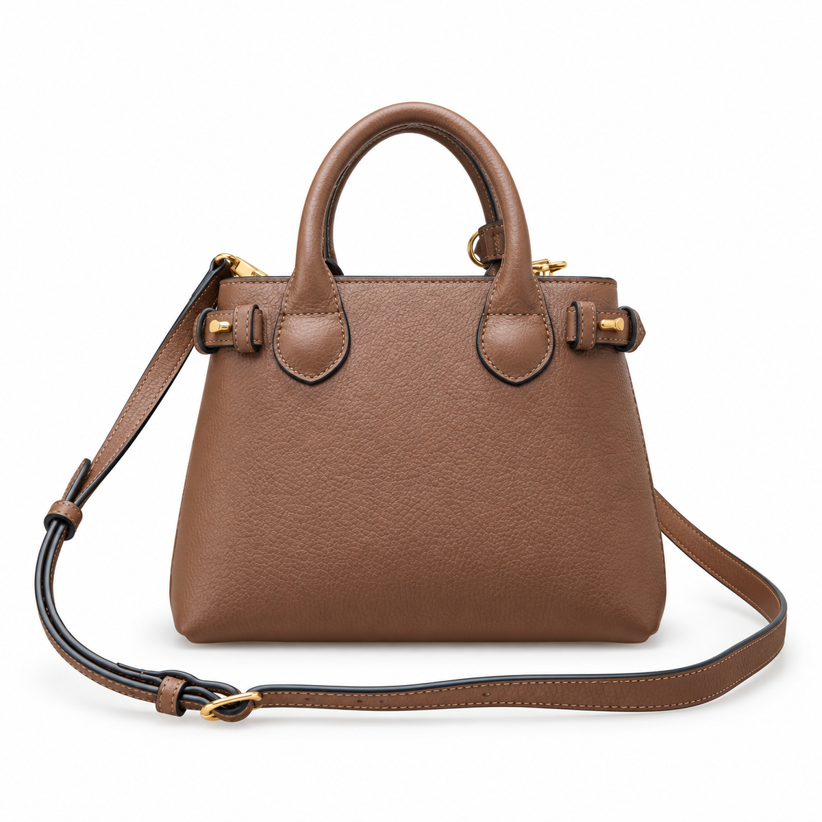 Burberry Brown Leather Top Handle Bag