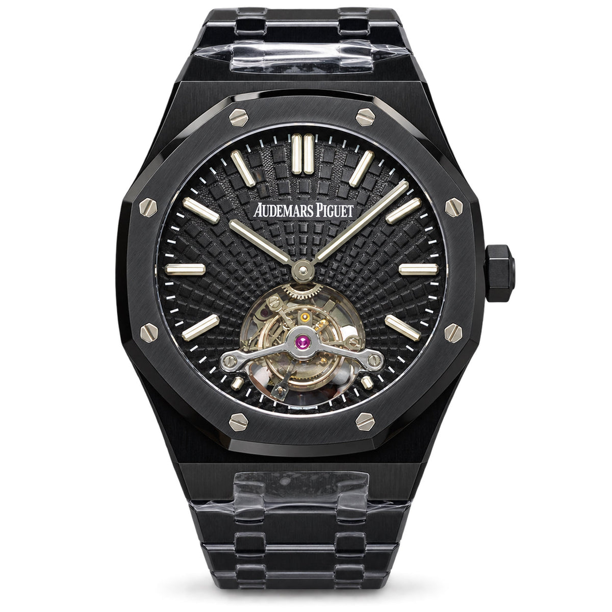 Audemars Piguet Royal Oak Tourbillon Black Ceramic Tapisserie Dial Flying Tourbillon