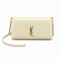 Saint Laurent Kate Chain Wallet Bag in Ivory