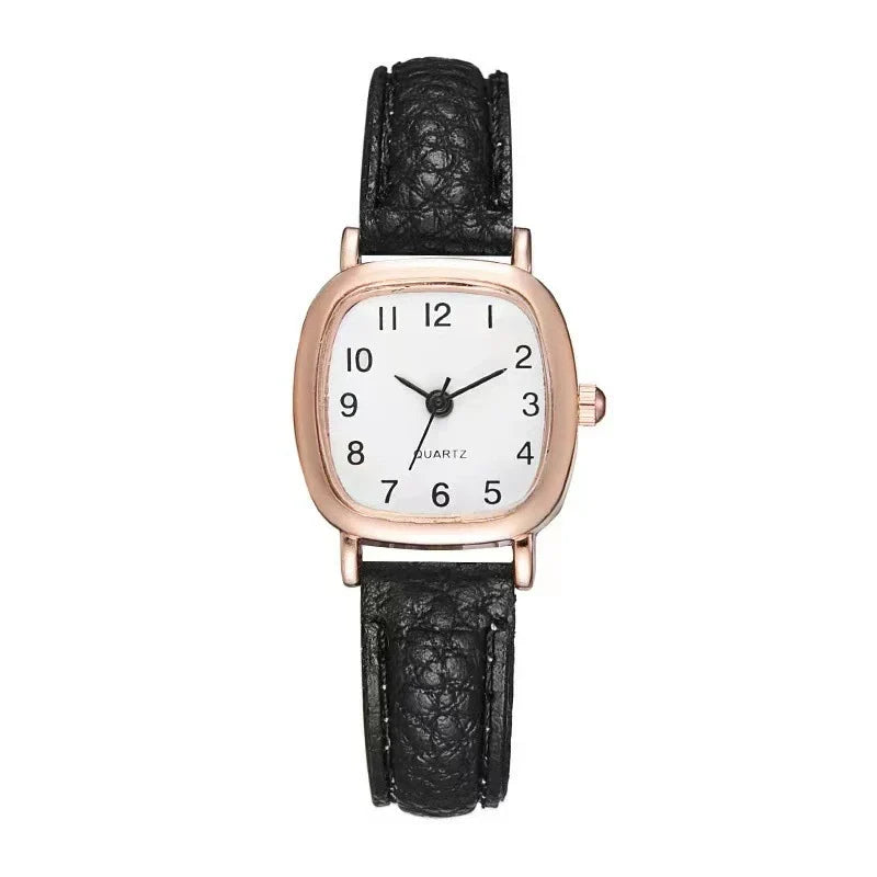 Women's Square Starry Sky Watch – Rose Gold Crystal Steel Bracelet