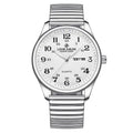 LOUIE JUELEN Classic Steel Watch 42mm | Bold Arabic Dial & Dual Day-Date Display